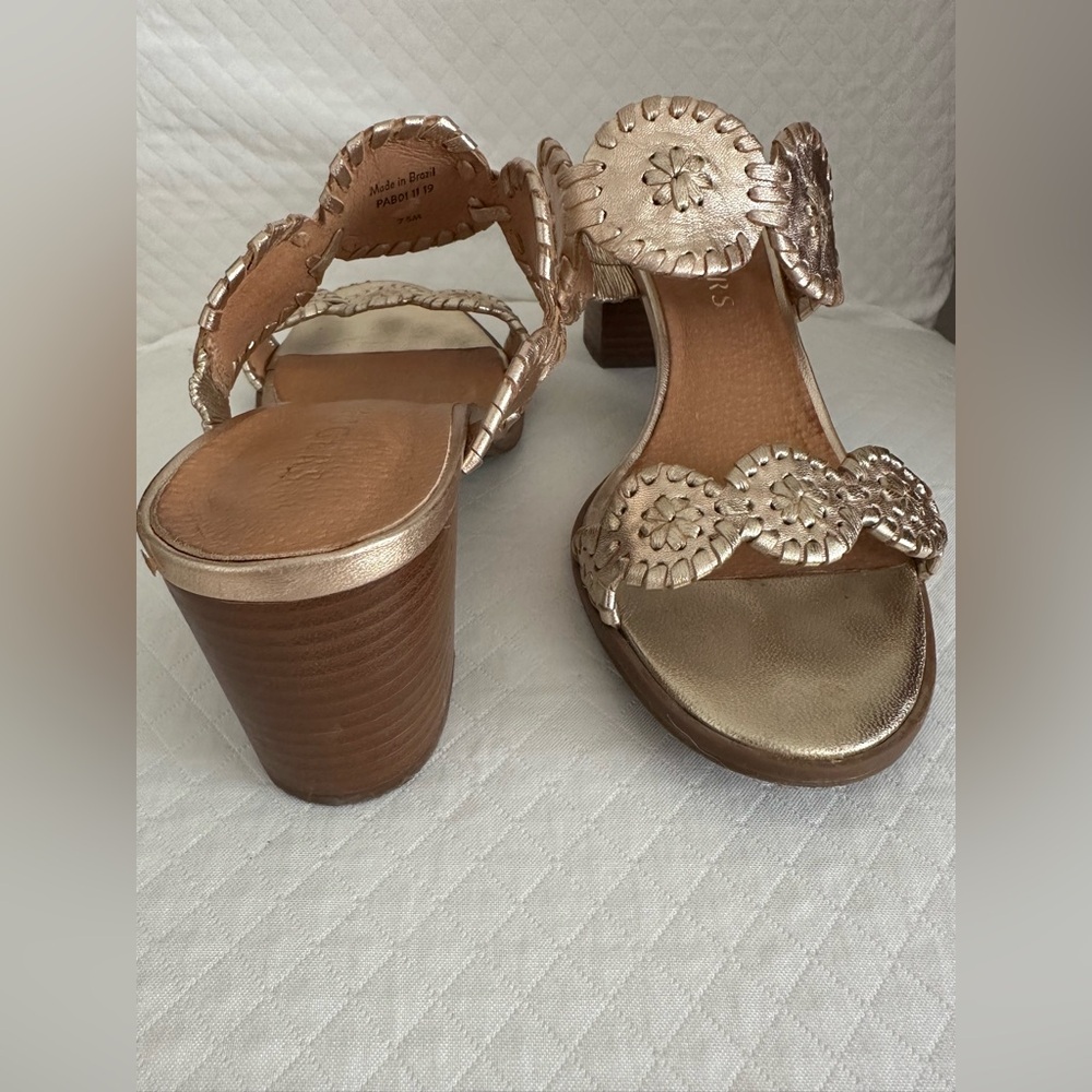 Jack Rogers Lauren Mid Heel - Platinum - 7.5